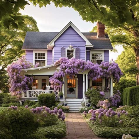 purple metal house exterior hang ornamental|purple house designs.